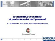 Corso Privacy Cd N 2010 [pdf 1.15 MB] - Comune di Novara