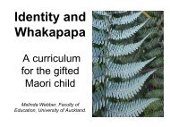 Identity and whakapapa - A curriculum for the gifted MÄori child