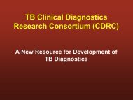 TB Clinical Diagnostics Research Consortium (CDRC)