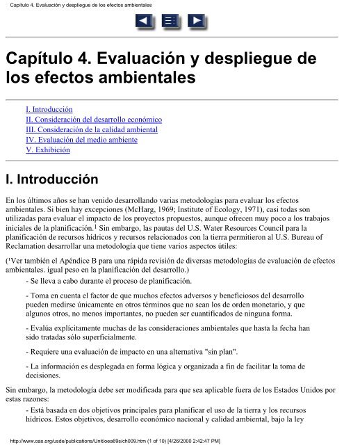 Calidad Ambiental y Desarrollo de Cuencas Hidrográficas: un ...