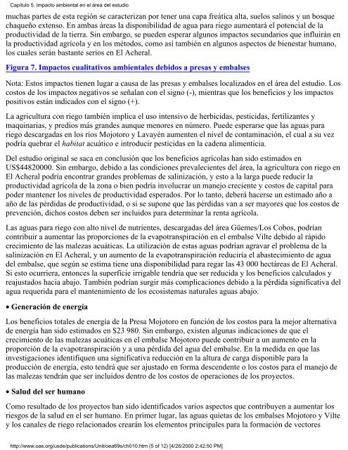 Calidad Ambiental y Desarrollo de Cuencas Hidrográficas: un ...