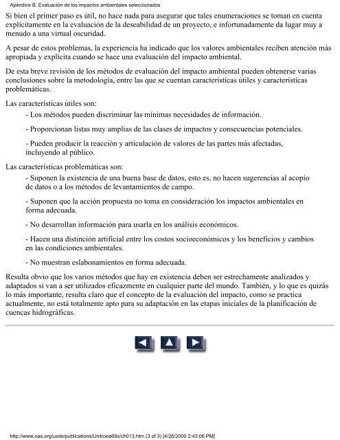 Calidad Ambiental y Desarrollo de Cuencas Hidrográficas: un ...