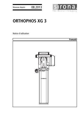 6050699 GBA ORTHOPHOS XG 3 FR.book - Sirona - Technical ...