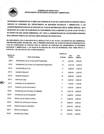 drna-2 escala salarial - leydetransicion2012.pr.gov - Gobierno