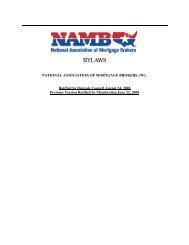 BYLAWS - NAMB