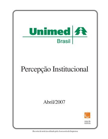 PercepÃ§Ã£o Institucional - Unimed do Brasil