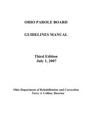 Ohio Parole Board Guidelines Manual - Ohio Department of ...