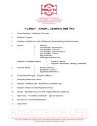 AGM Agenda - Ontario Ringette Association