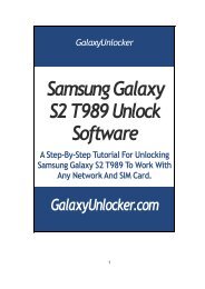 Samsung Galaxy S2 T989 Unlock Software - GalaxyUnlocker