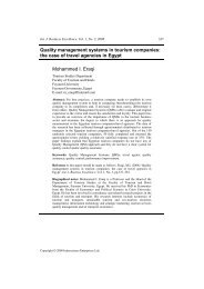 Quality management systems in tourism companies: the case of ...