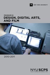 design, digital arts, and film - School of Continuing and Professional ...