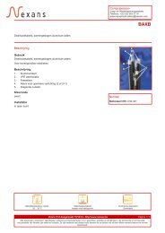 Technische fiche afdrukken / pdf creÃ«ren - Nexans