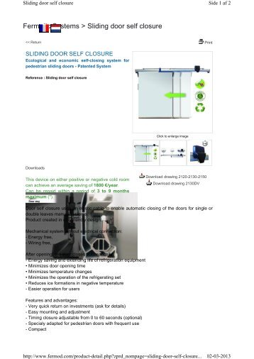 Fermatic Systems > Sliding door self closure - f.building-supply.dk