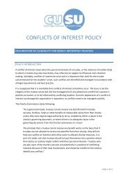 conflicts of interest policy - Cambridge University Students' Union
