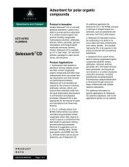 Selexsorb CD Data Sheet - PSB Industries Inc.