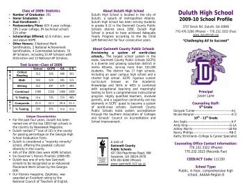 DHS School Profile 2009-2010.pdf - Duluth High School