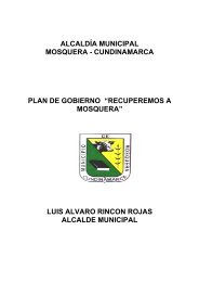 cundinamarca plan de gobierno - Mosquera