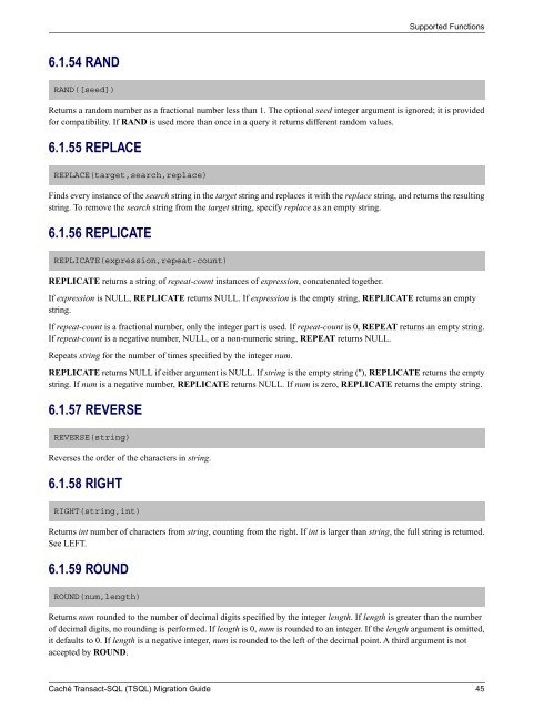 Caché Transact-SQL (TSQL) Migration Guide - InterSystems ...