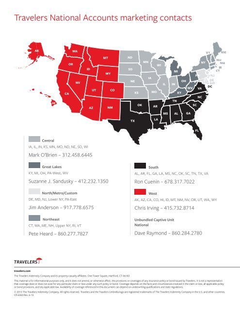 Overview and Contacts | National Accounts | Travelers Insurance