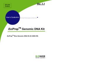 ExiPrep Genomic DNA Kit - Bioneer