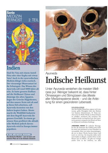 Ayurveda - Gesundheit Sprechstunde