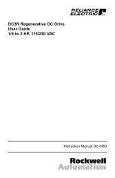 DC3R Regenerative DC Drive User Guide 1/4 to ... - Reliance Electric