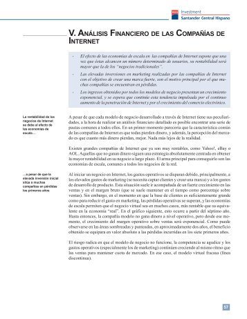 V. ANÃLISIS FINANCIERO DE LAS COMPAÃÃAS DE INTERNET