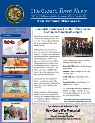 Click here to view the Cicero Town News - The Town of Cicero