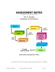 Eric Soulsby Assessment Notes - University of Connecticut