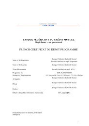 french certificat de depot programme - Banque FÃ©dÃ©rative du CrÃ©dit ...