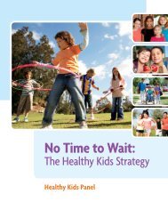 No Time to Wait: The Health Kids Strategy