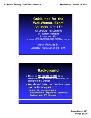 Guidelines for the Well-Woman Exam - CME Conferences