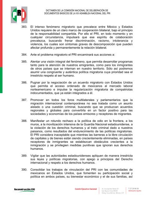 Programa de AcciÃ³n del PRI - Instituto Estatal Electoral
