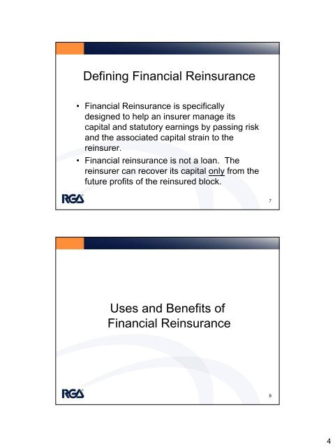 Financial Reinsurance