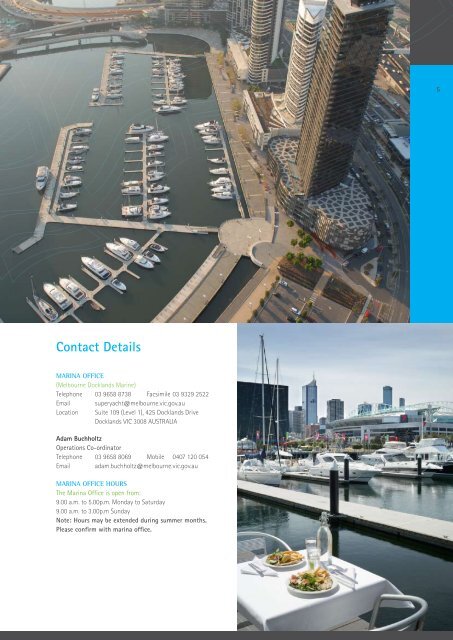 Superyacht Marina at Docklands handbook - City of Melbourne