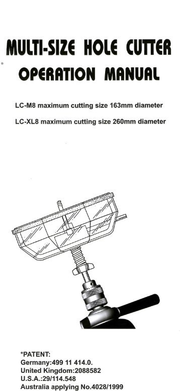 Holecutter Operation Manual - Globelink