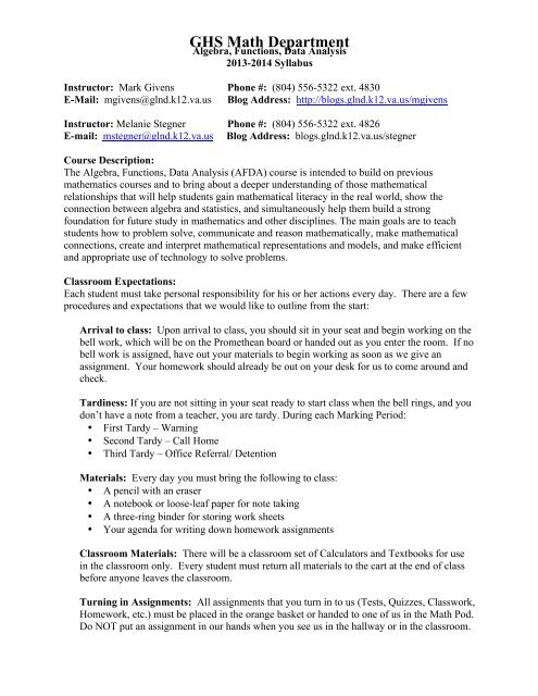 Block 3 Syllabus Goochland County Schools Blogs