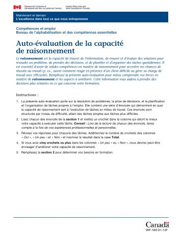 Auto-évaluation de la capacité de raisonnement