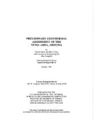 preliminary geothermal assessment of the - The Arizona Geological ...