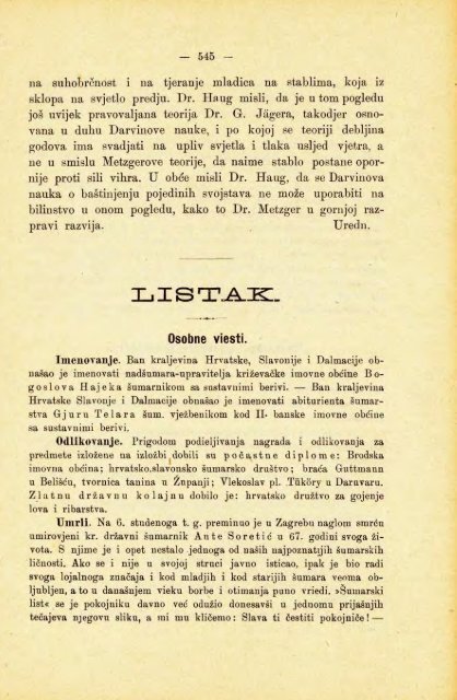 1 - Å umarski list