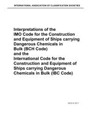 Interpretations of the IMO Code for the Construction and ... - IACS