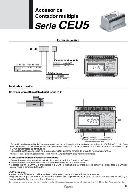 Flujostatos digitales - SMC ETech