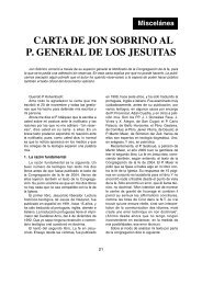 CARTA DE JON SOBRINO AL P. GENERAL DE LOS JESUITAS