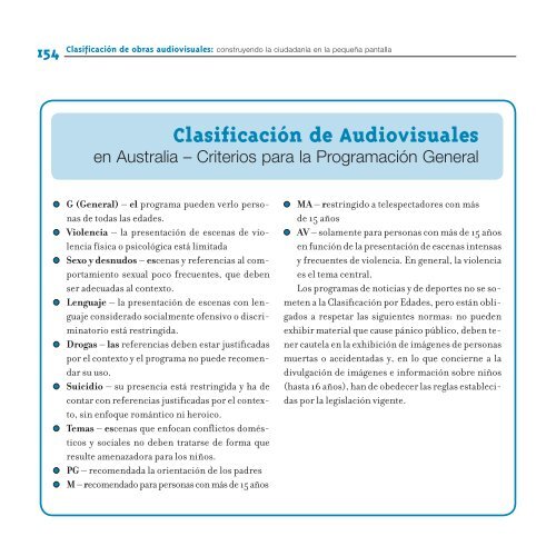 Clasificación de obras audiovisuales - IIN