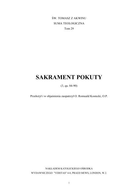 SAKRAMENT POKUTY - katedra.uksw.edu.pl