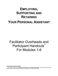 Facilitator Overheads and Participant Handouts For Modules 1-6 - PHI