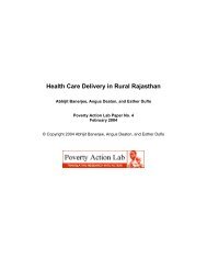 Health Care Delivery in Rural Rajasthan - Innovations for Poverty ...