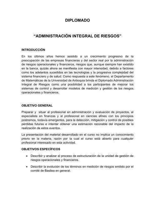 propuesta para el diplomado de extensiÃ³n acadÃ©mica - MatemÃ¡ticas