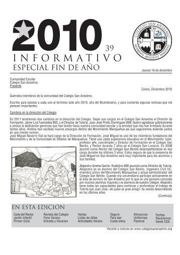 Especial fin de aÃ±o - Colegio San Benito