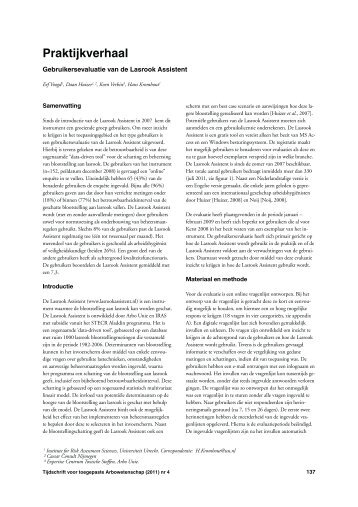 Gebruikersevaluatie van de Lasrook Assistent